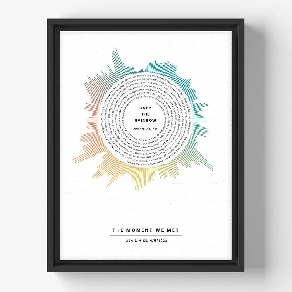 Concert poster style lyrics artwork with bold typography