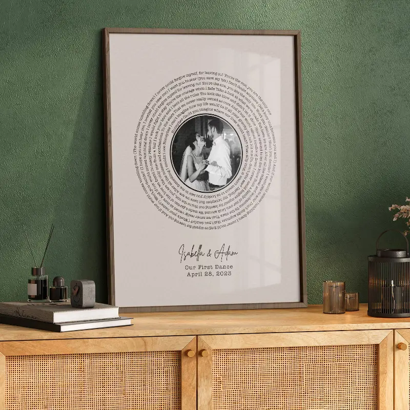 Custom Vinyl Lyrics Print
