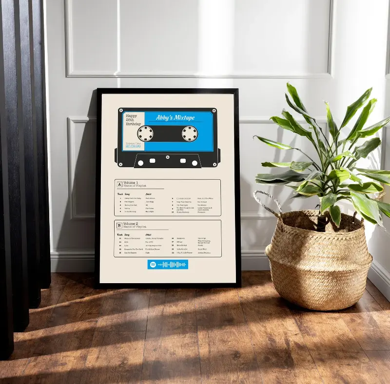 Vintage Cassette Tape Poster Maker