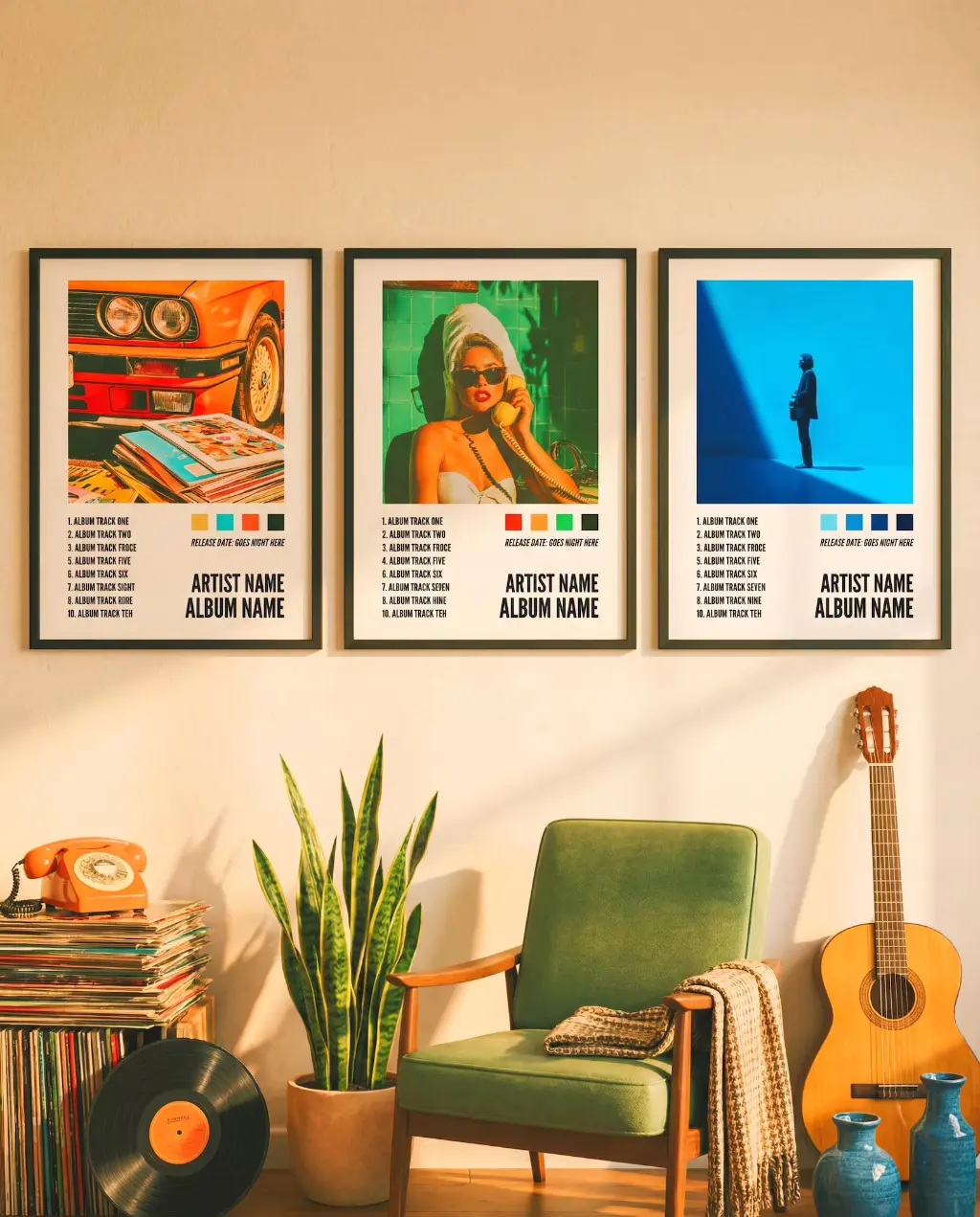 Personalized music gift wall art