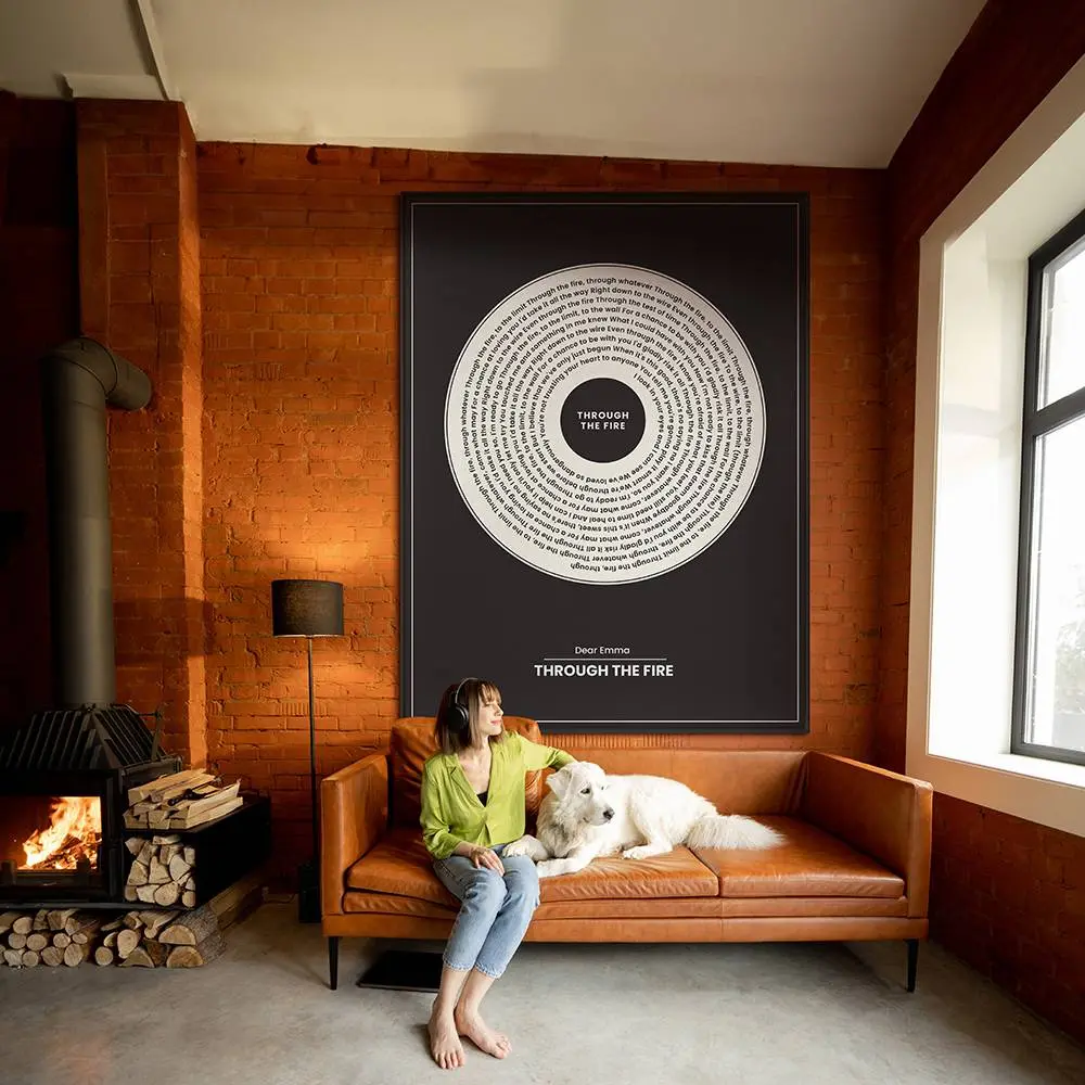 Template per poster di testi musicali Timeless Track Premium edizione extra large