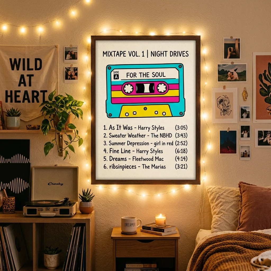 Custom mixtape poster mockup